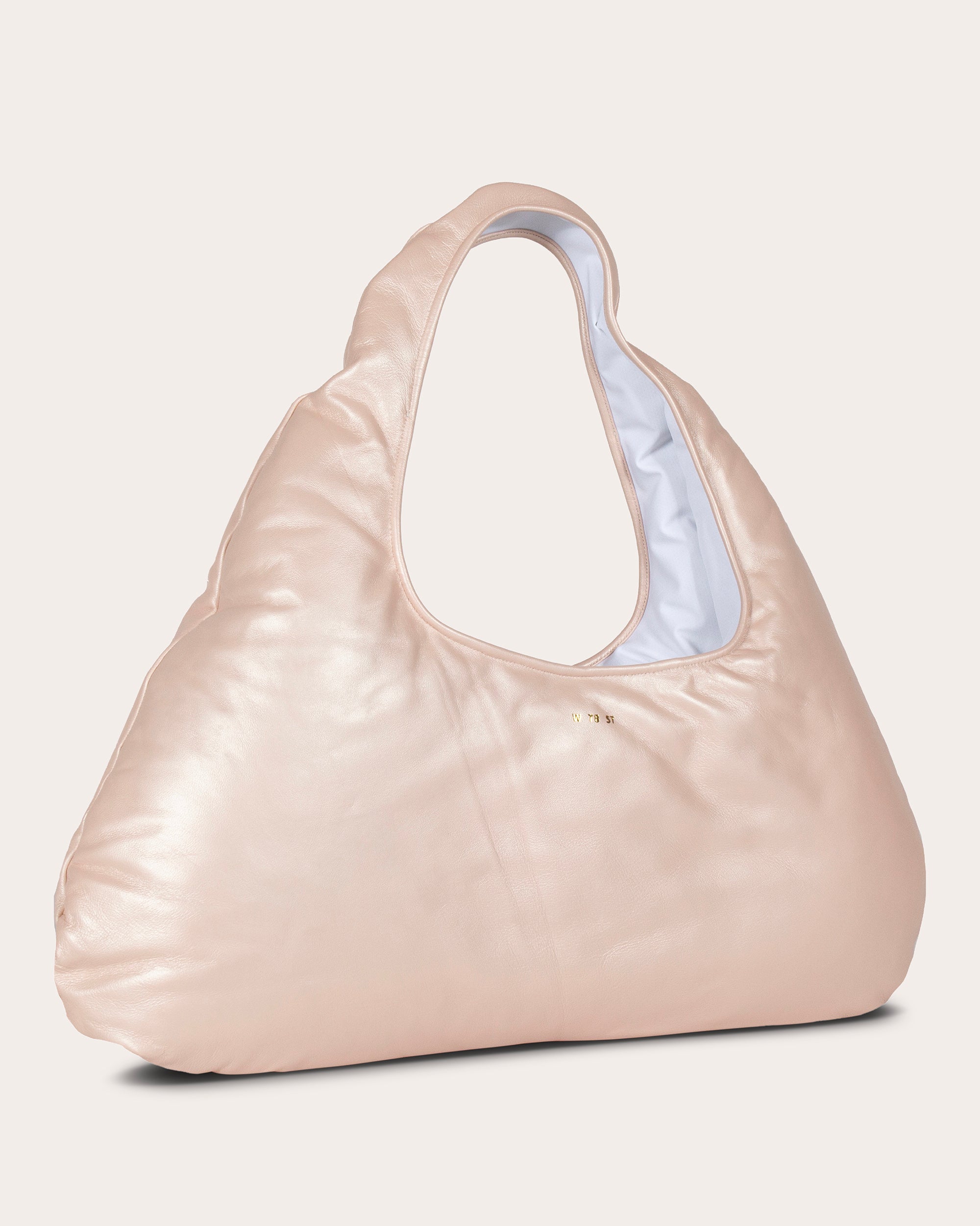Large Cloud Pearlescent Leather Shoulder Bag