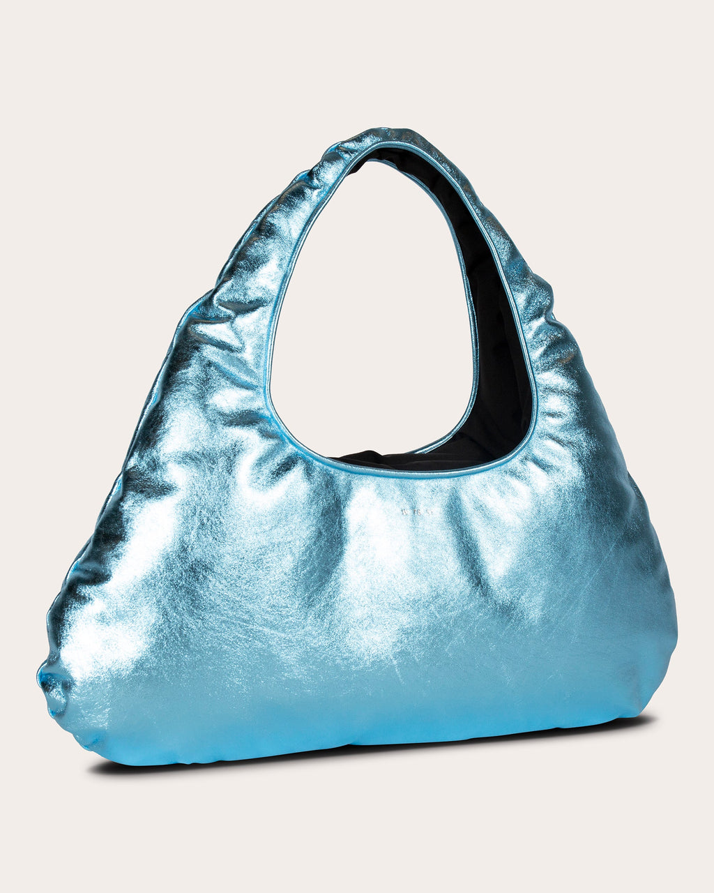 Large Cloud Pearlescent Leather Shoulder Bag