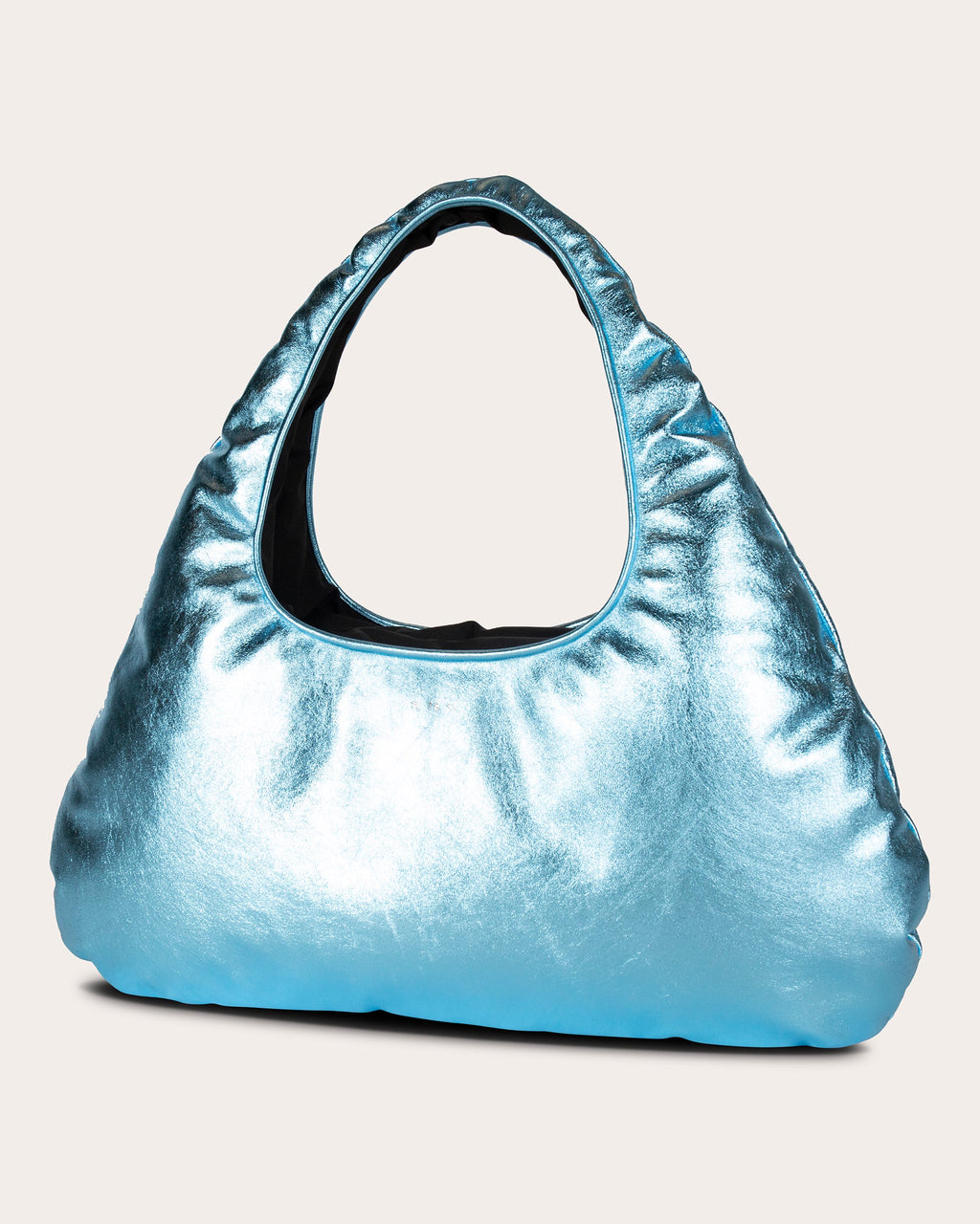 Large Cloud Pearlescent Leather Shoulder Bag