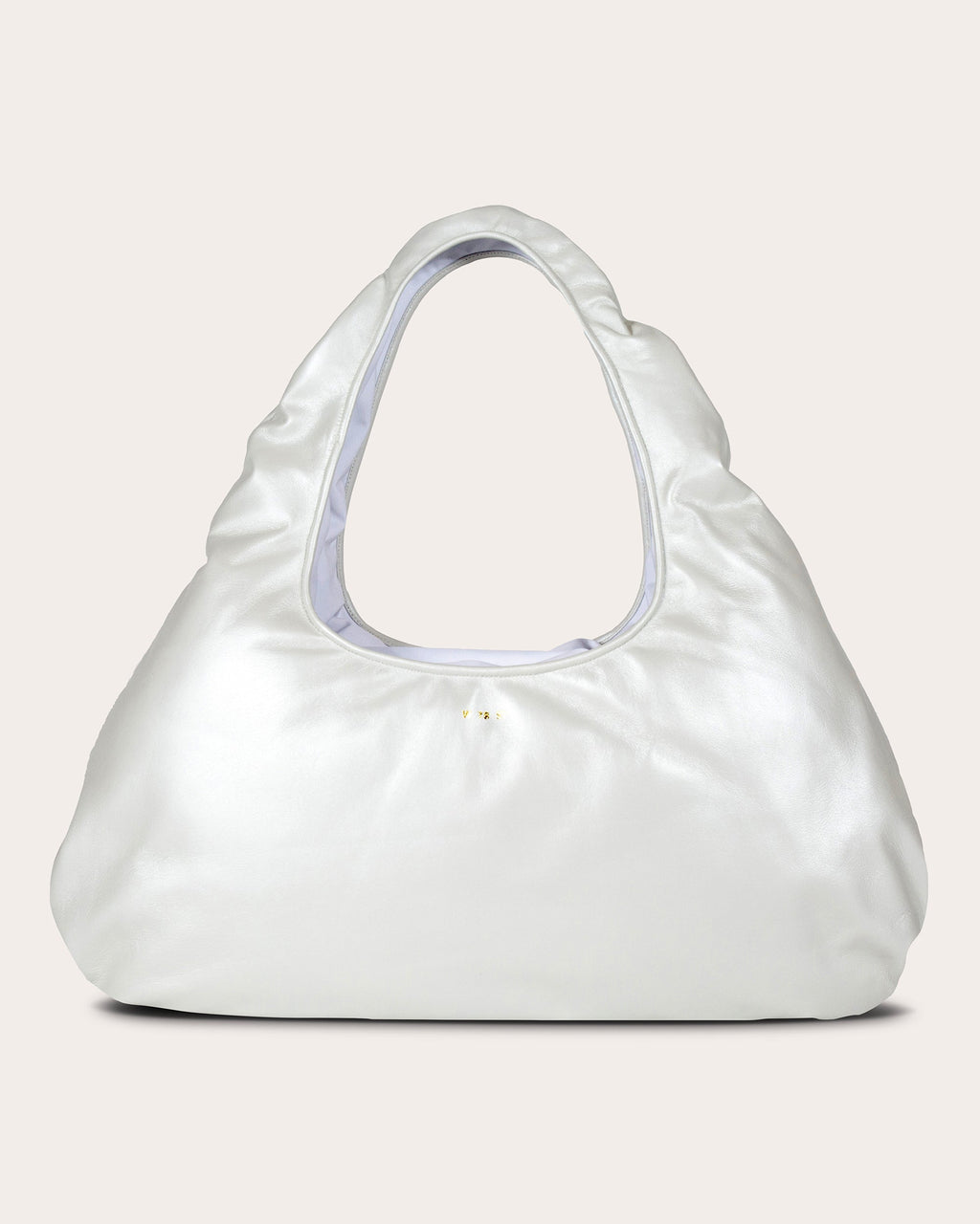 Large Cloud Pearlescent Leather Shoulder Bag