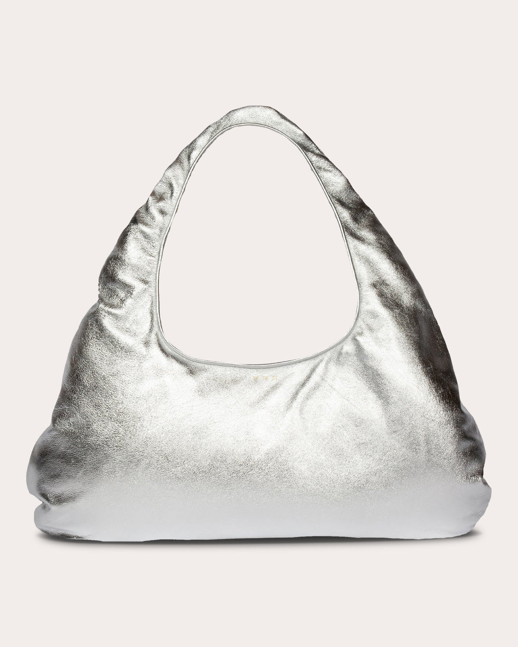 Large Cloud Metallic Leather Shoulder Bag