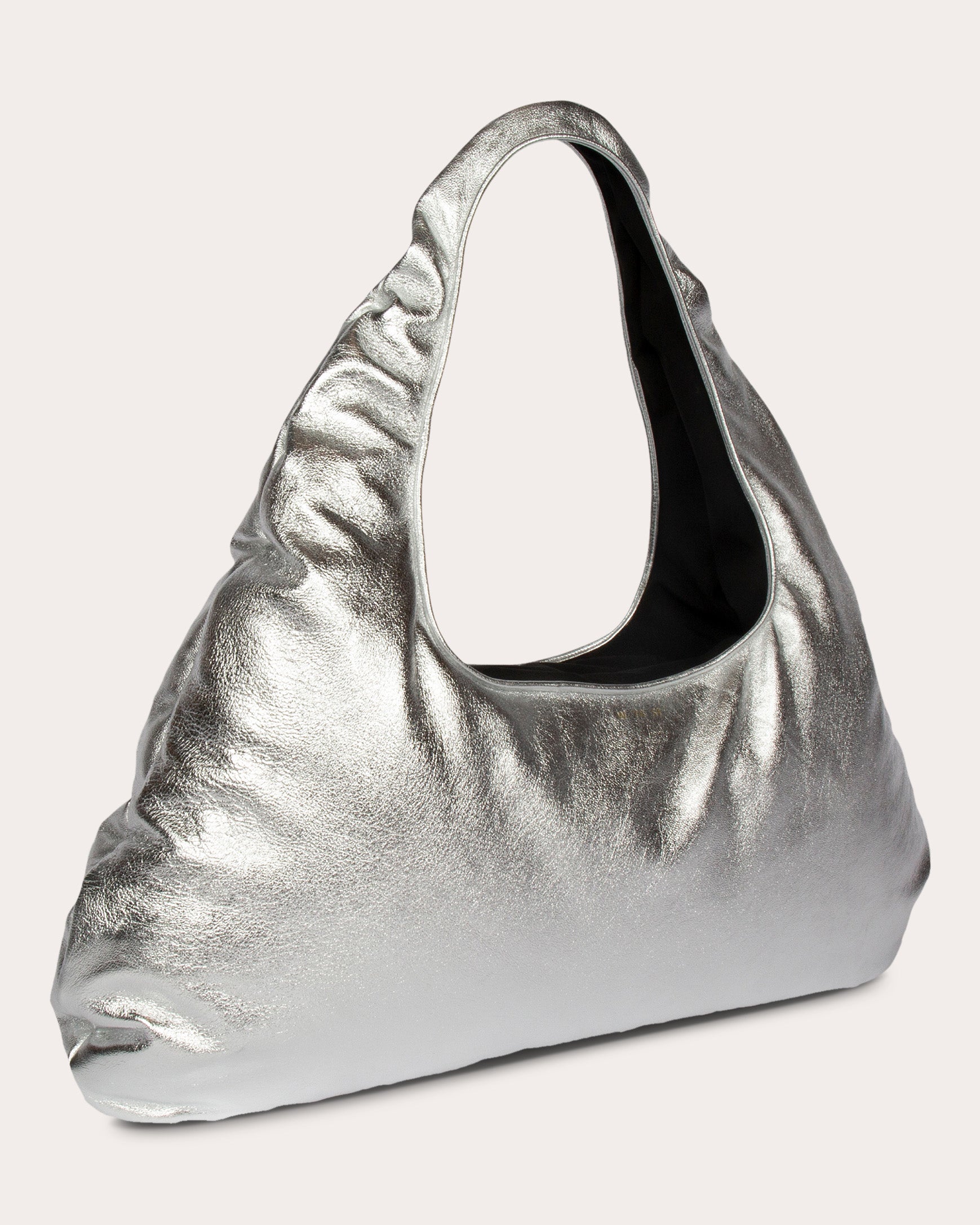 Large Cloud Metallic Leather Shoulder Bag