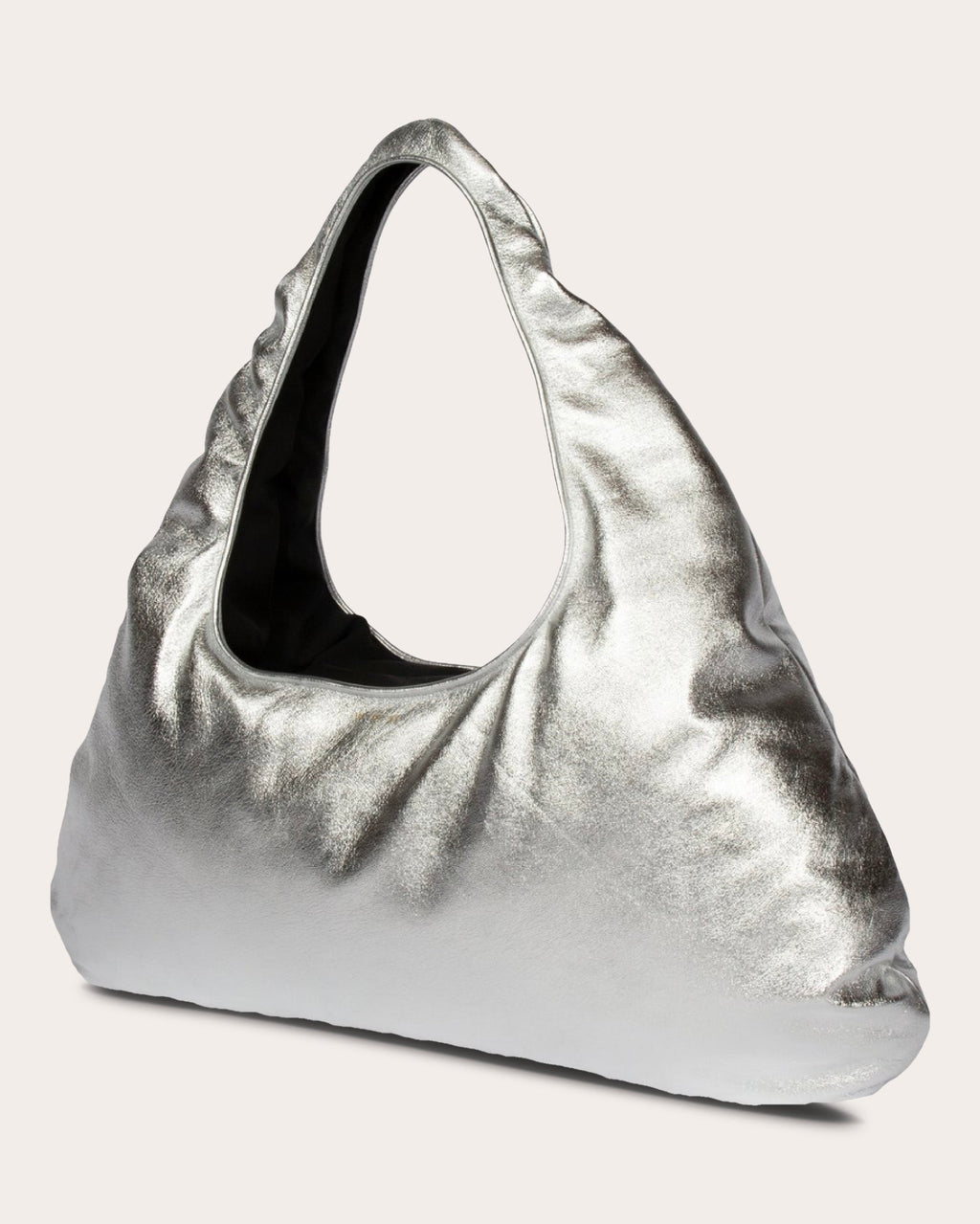 Large Cloud Metallic Leather Shoulder Bag