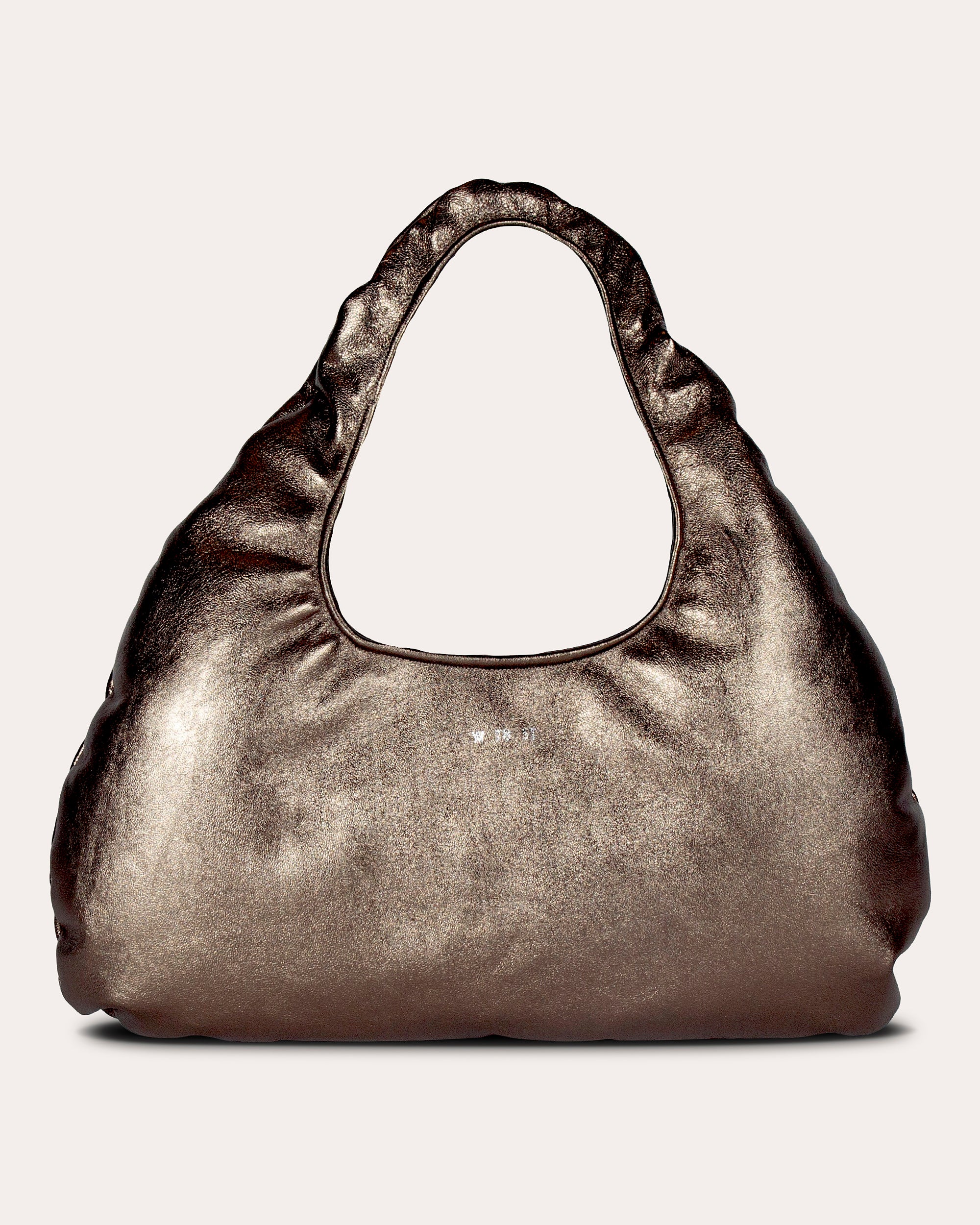 Medium Cloud Metallic Leather Shoulder Bag