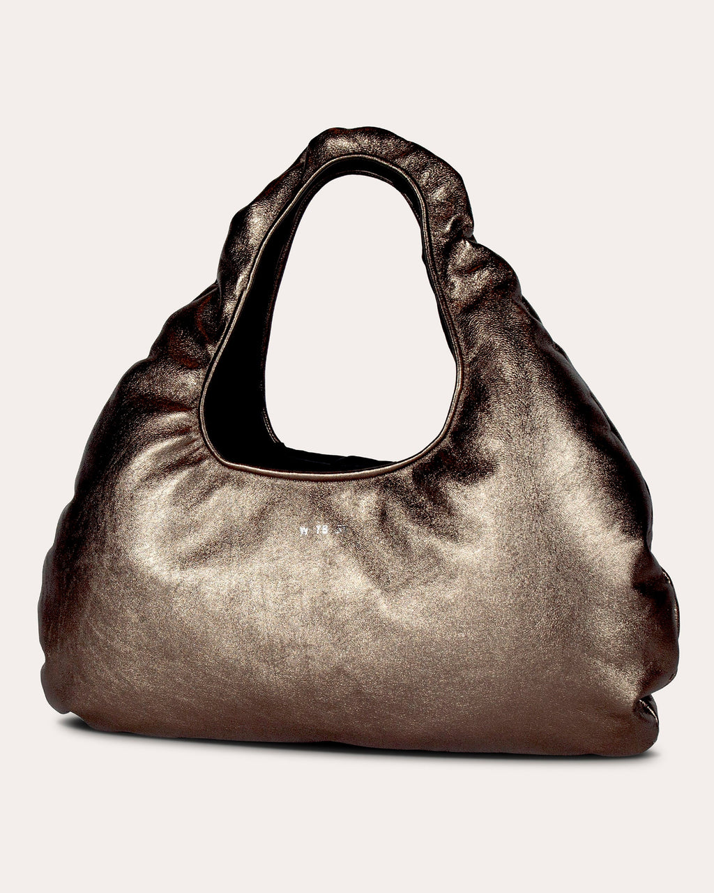 Medium Cloud Metallic Leather Shoulder Bag