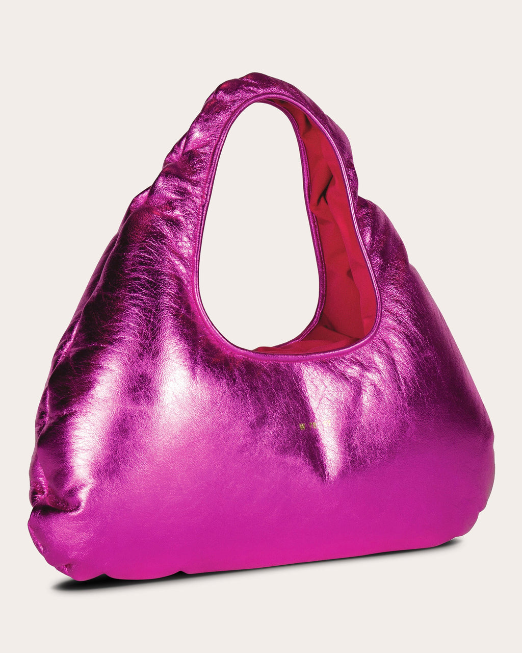 Medium Cloud Metallic Leather Shoulder Bag