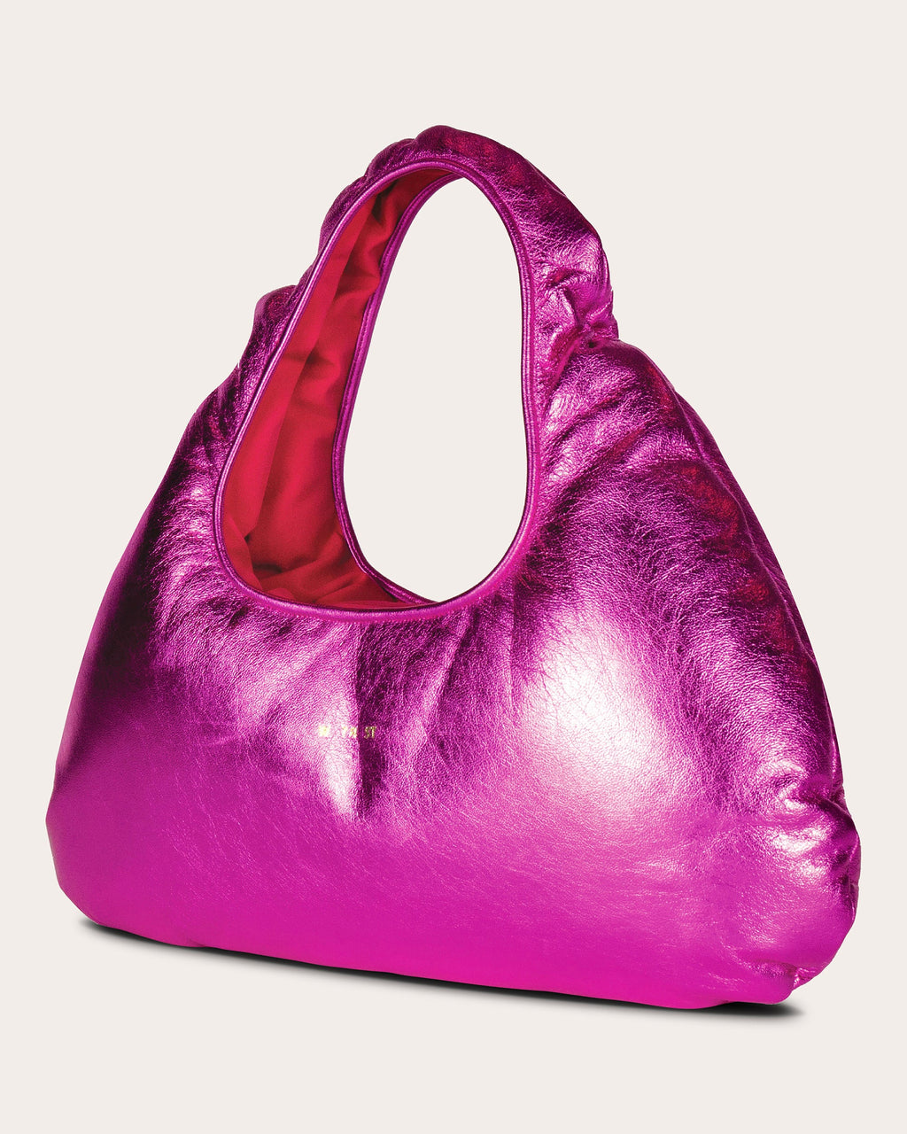 Medium Cloud Metallic Leather Shoulder Bag