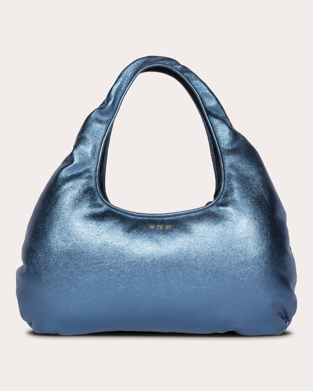 Medium Cloud Metallic Leather Shoulder Bag