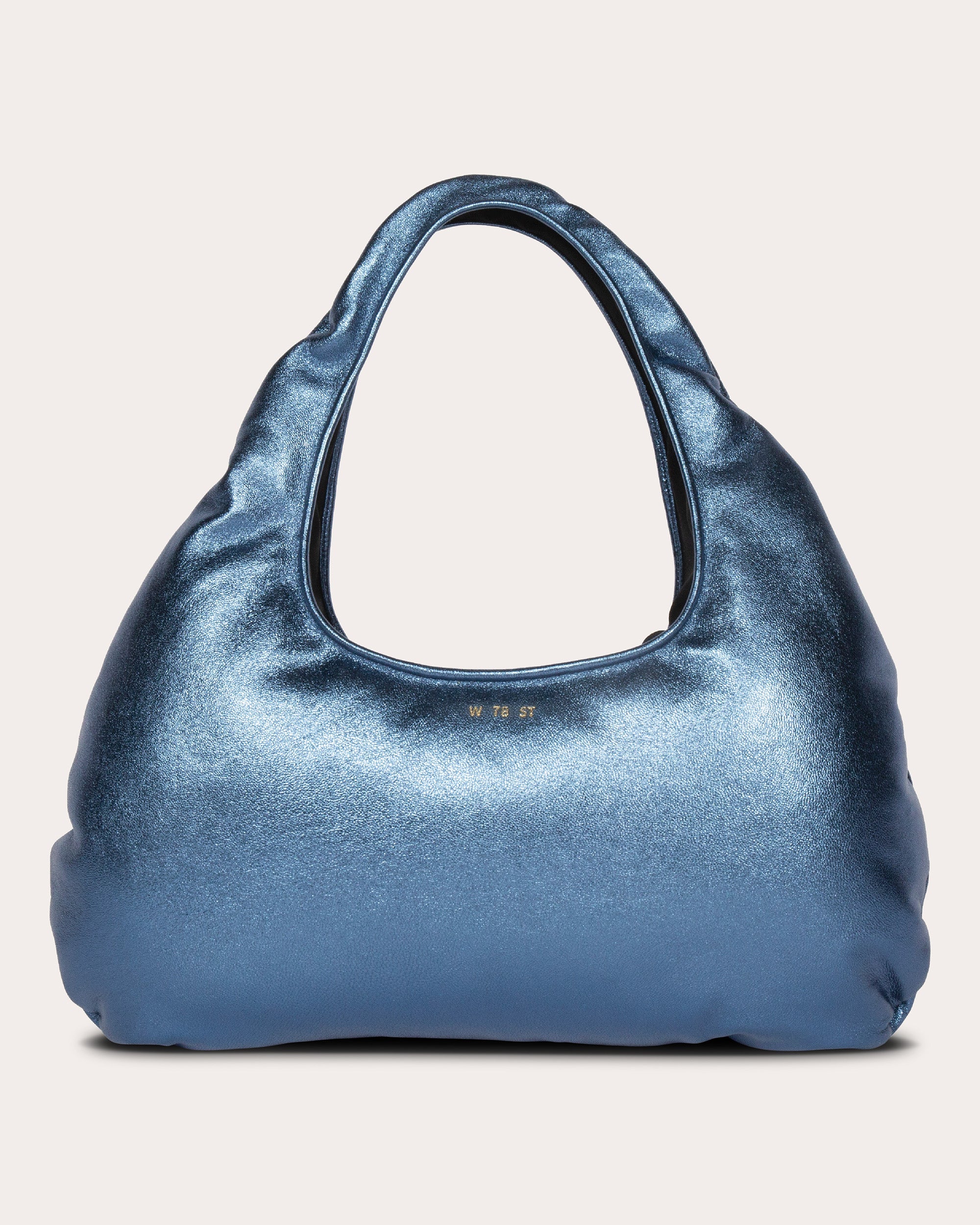 Medium Cloud Metallic Leather Shoulder Bag