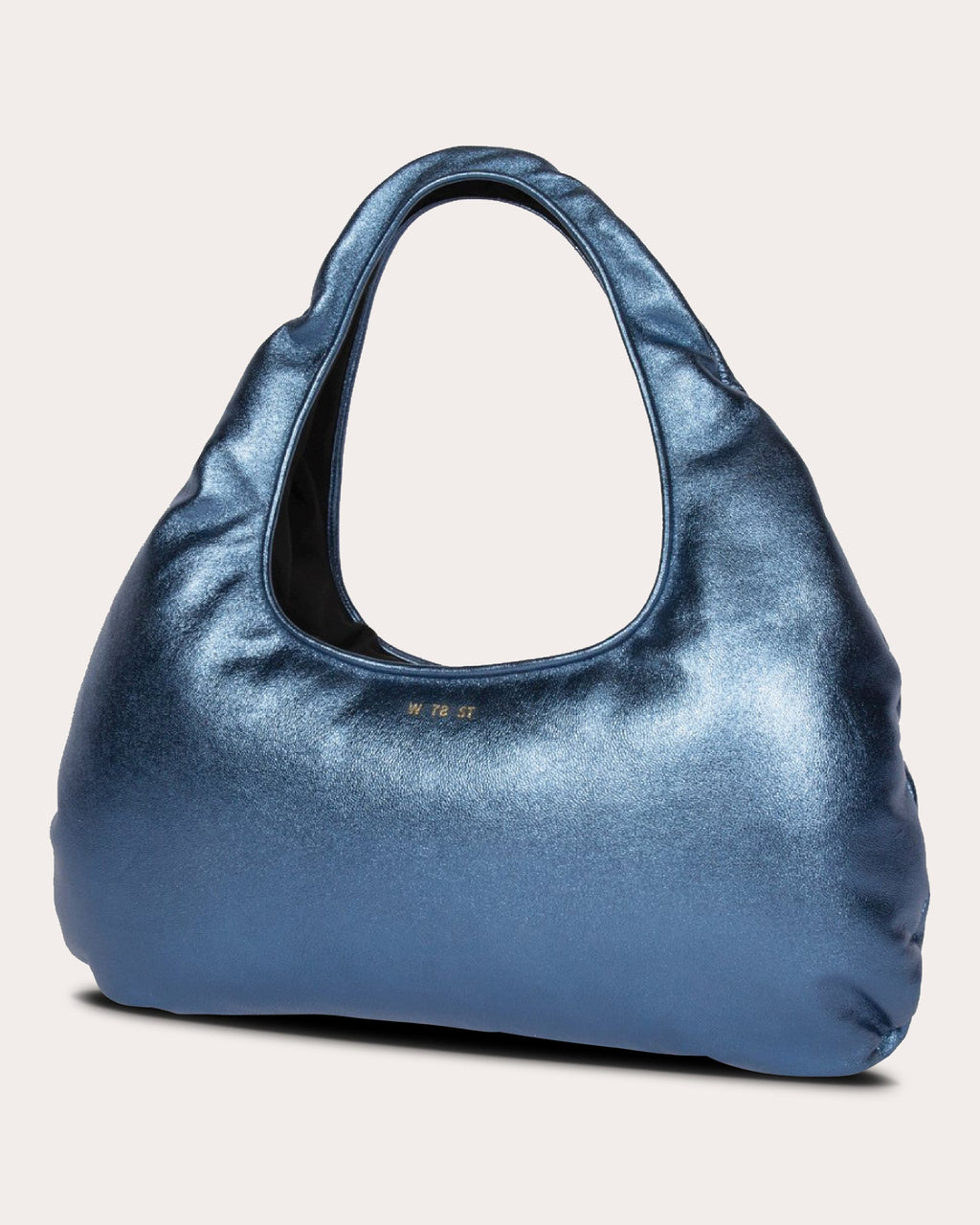 Medium Cloud Metallic Leather Shoulder Bag