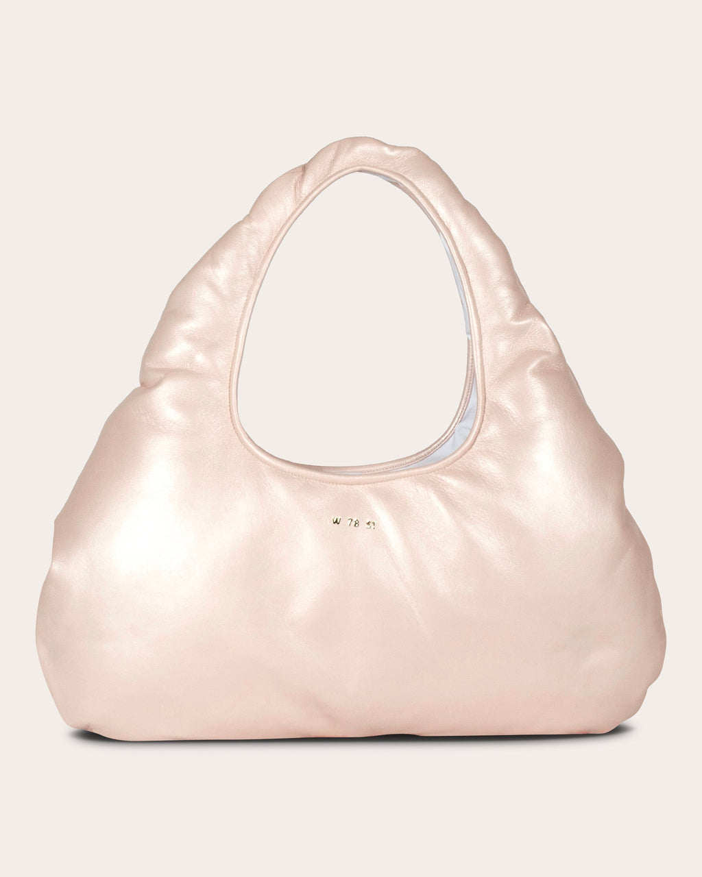 Medium Cloud Pearlescent Leather Shoulder Bag