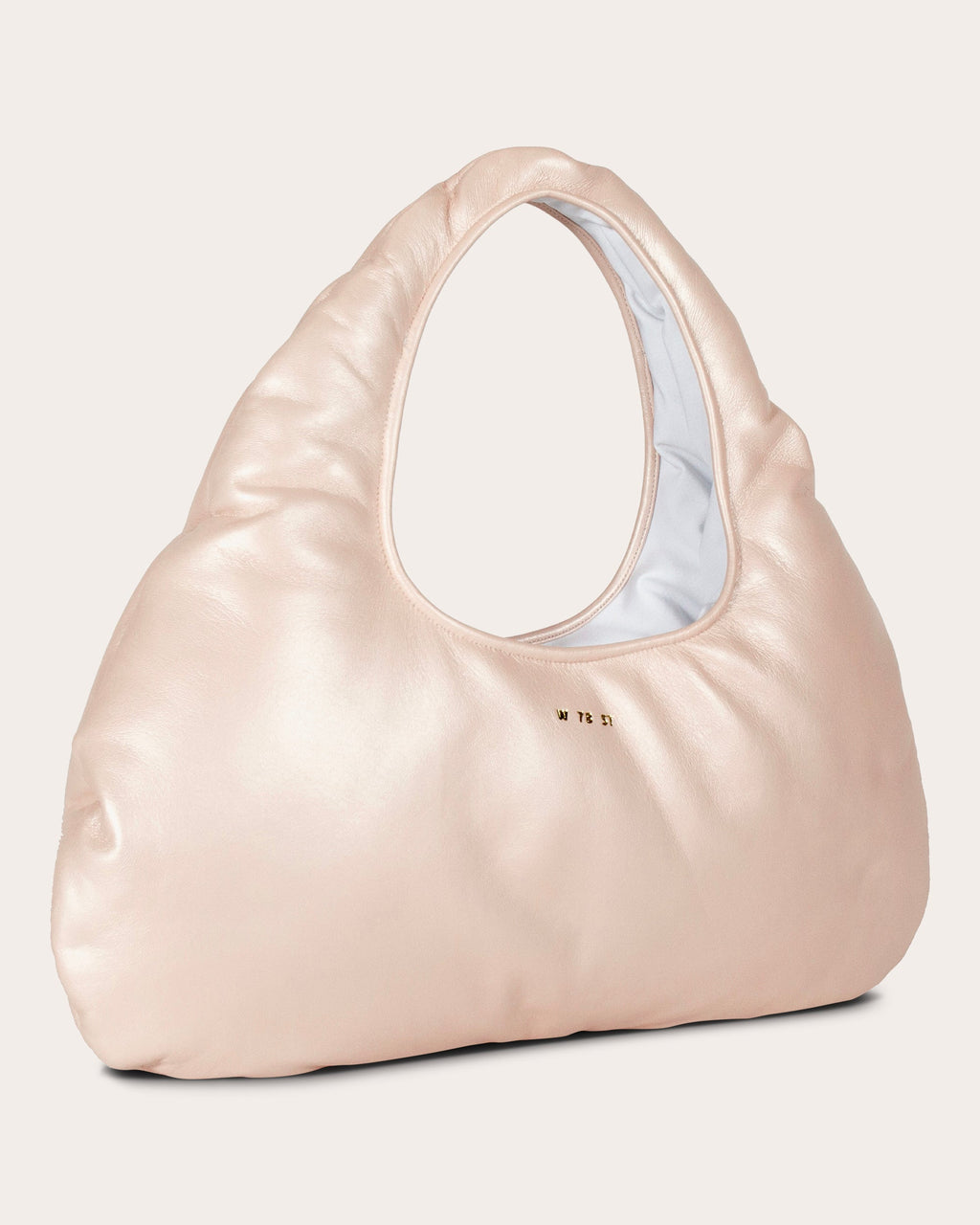 Medium Cloud Pearlescent Leather Shoulder Bag