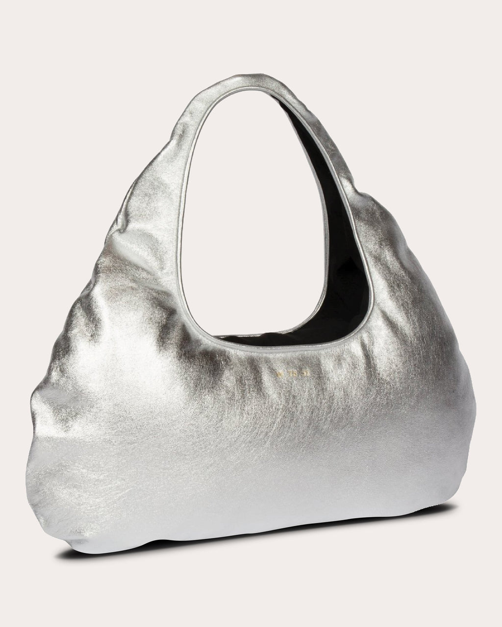 Medium Cloud Metallic Leather Shoulder Bag