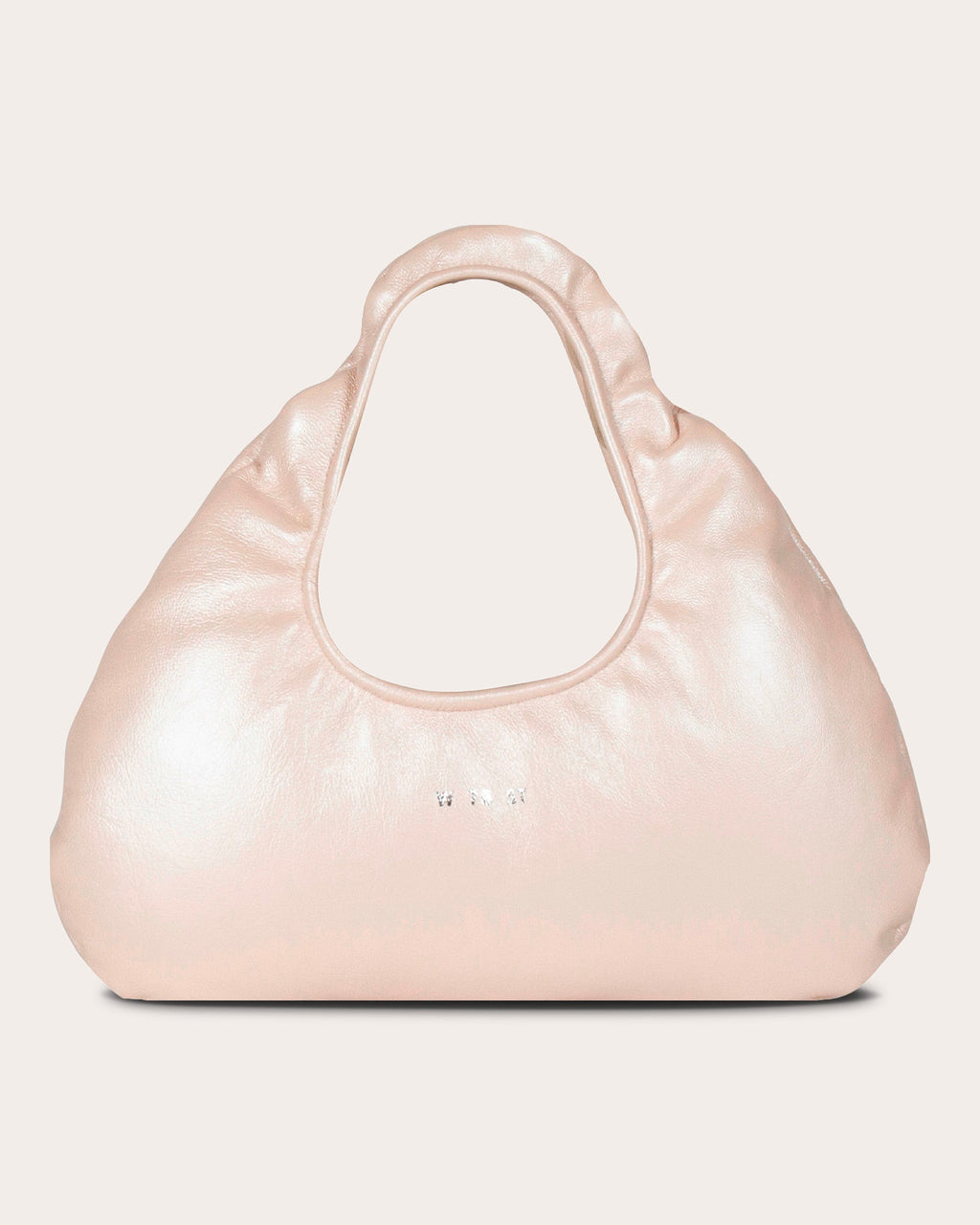 Micro Cloud Pearlescent Leather Shoulder Bag