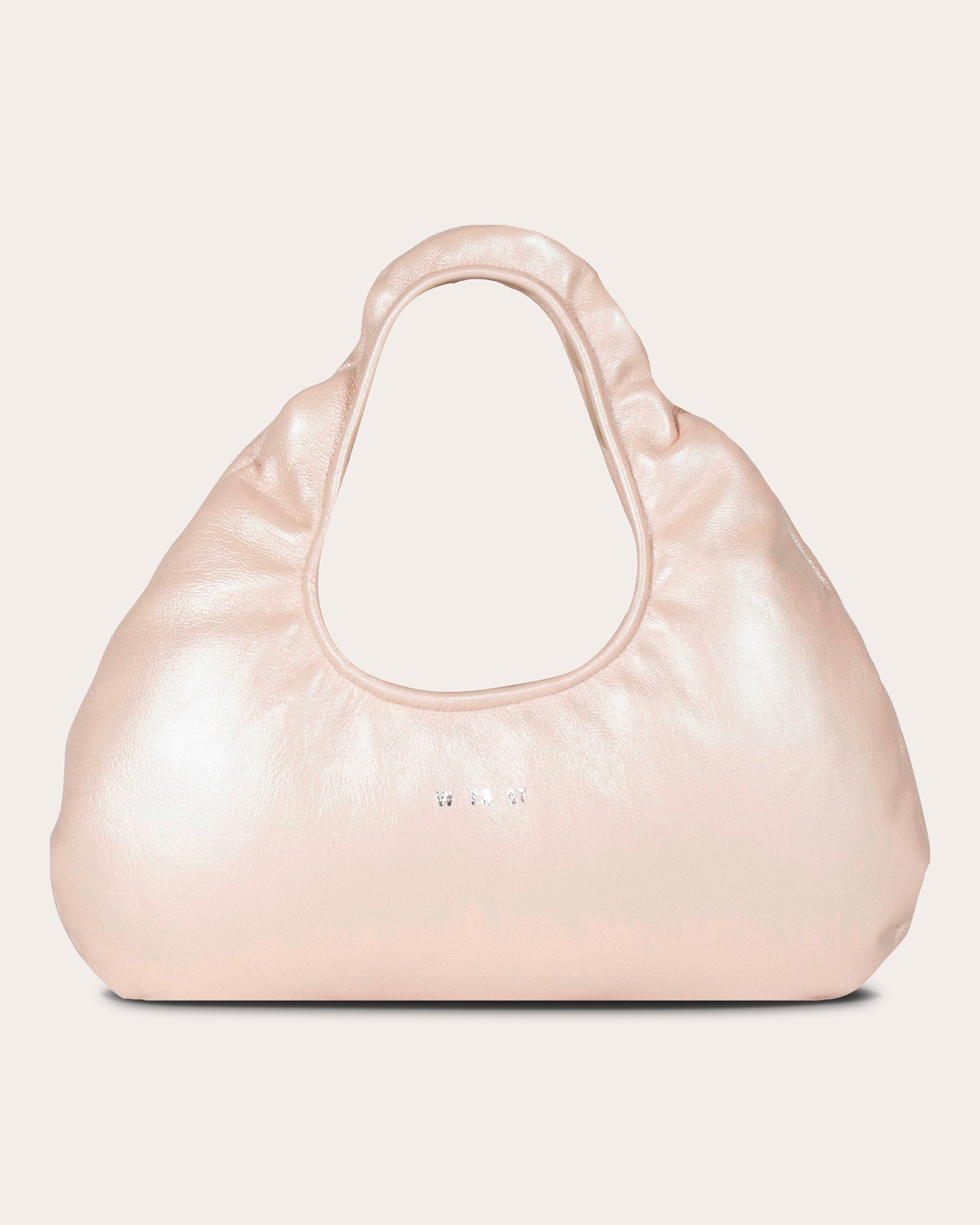 Micro Cloud Pearlescent Leather Shoulder Bag