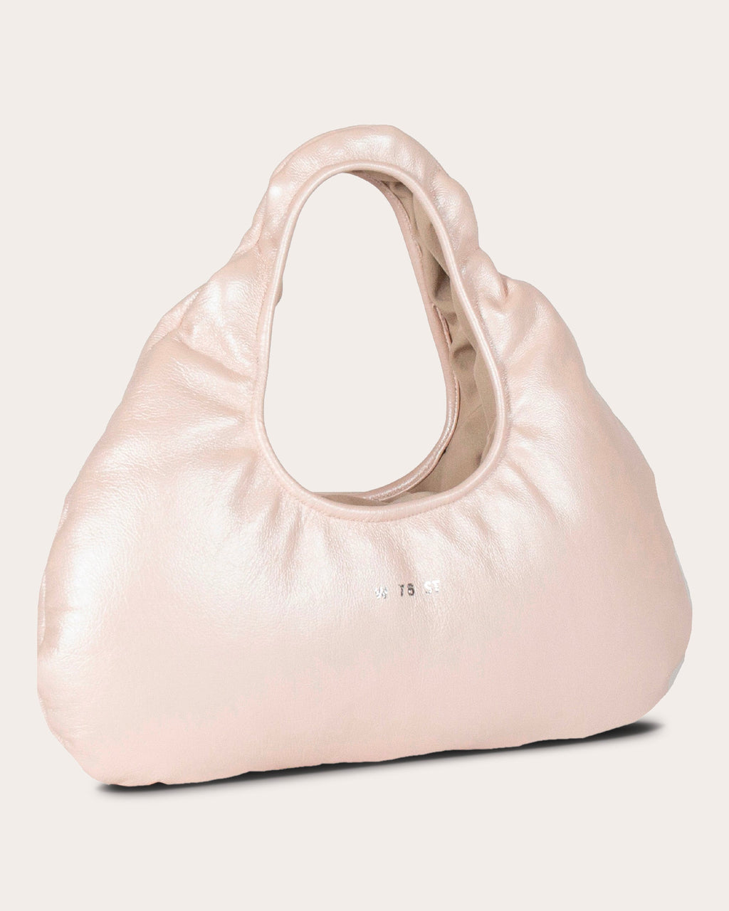 Micro Cloud Pearlescent Leather Shoulder Bag