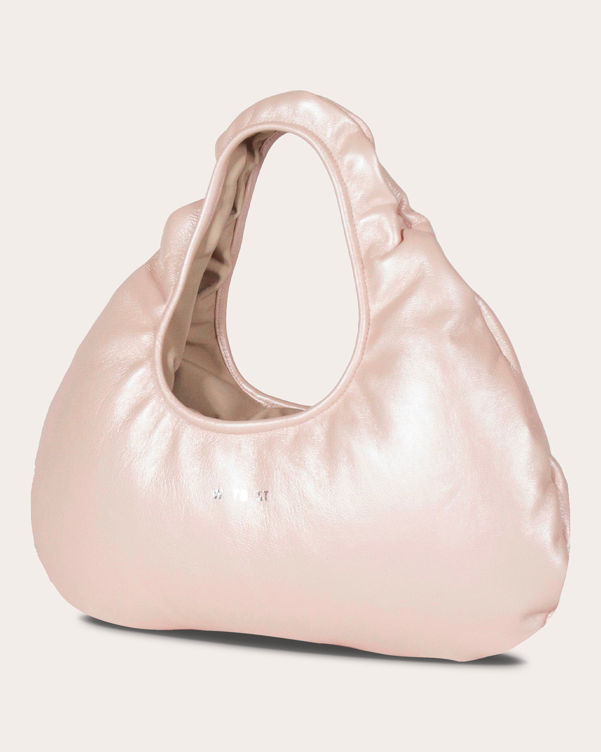 Micro Cloud Pearlescent Leather Shoulder Bag