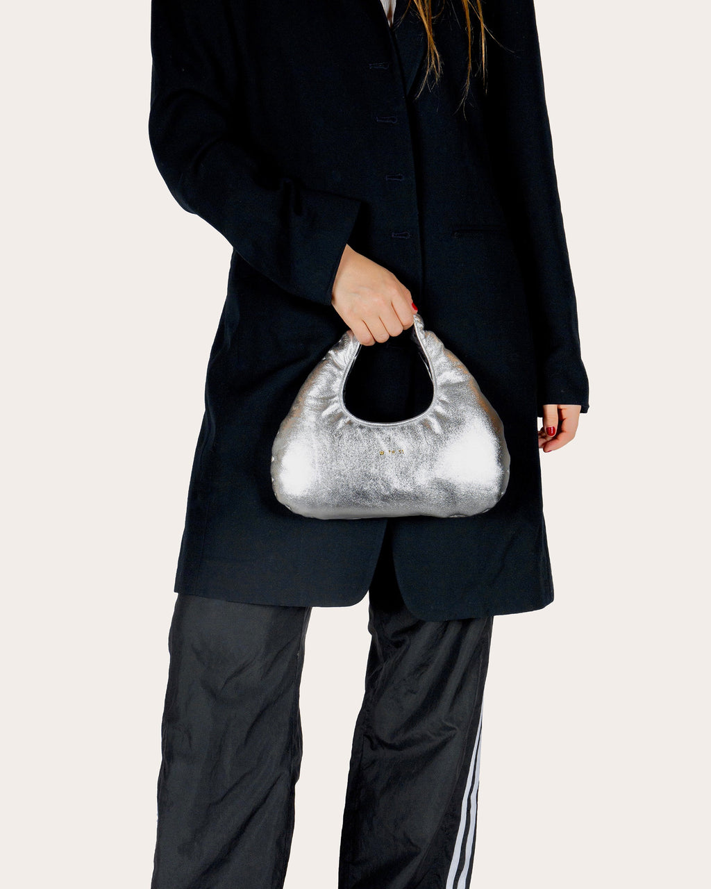 Micro Cloud Metallic Leather Tote