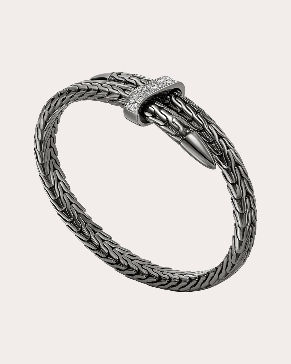 Diamond Blackened Spear Pavé Flex Cuff