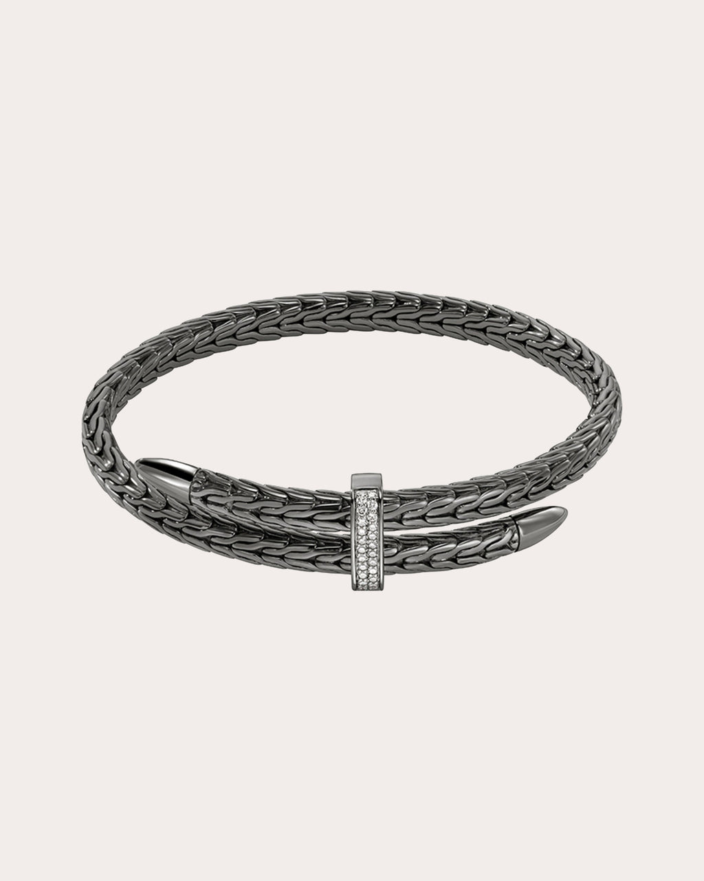 Diamond Blackened Spear Pavé Flex Cuff