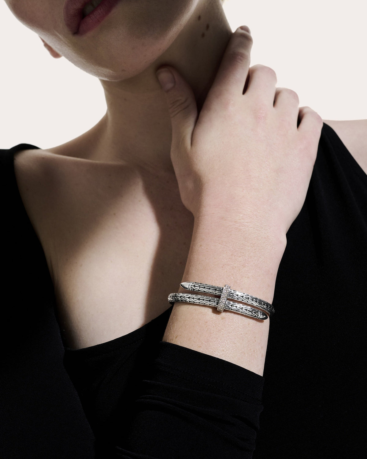 Diamond Spear Pavé Flex Cuff