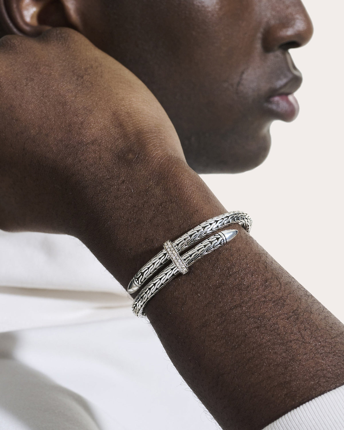 Diamond Spear Pavé Flex Cuff