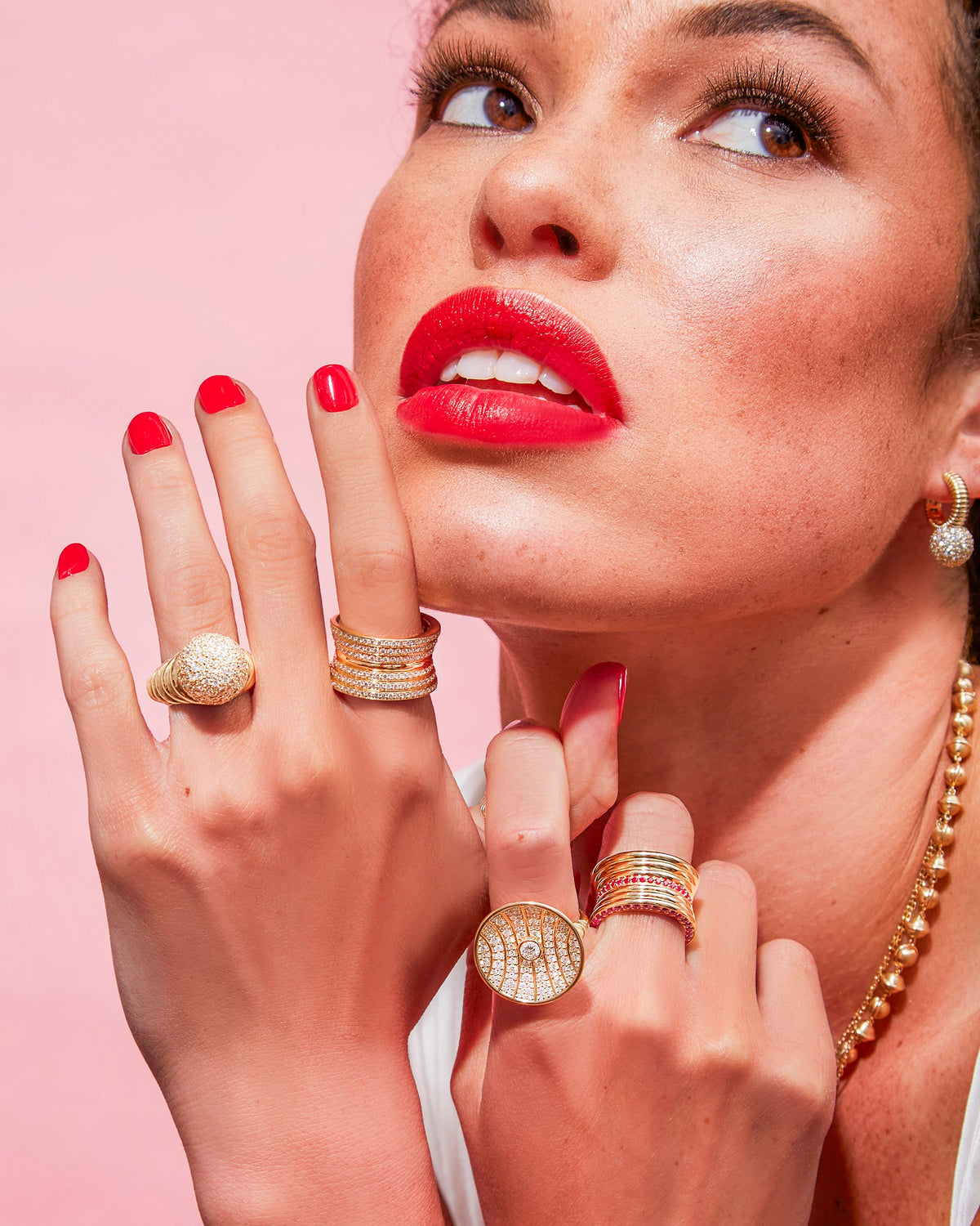 Diamond Revel Large Dimensional Ring