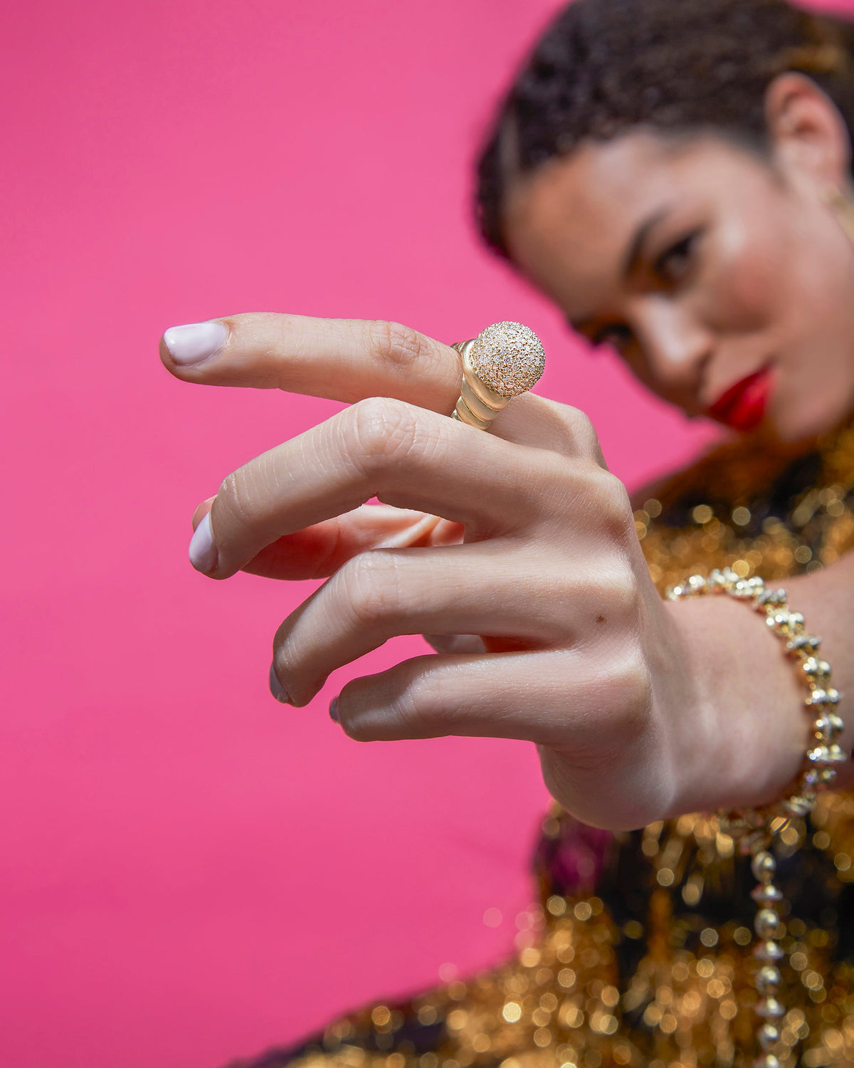 Diamond Revel Bobble Cocktail Ring