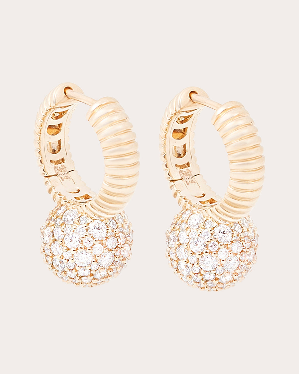 Diamond Revel Bobble Huggie Earrings