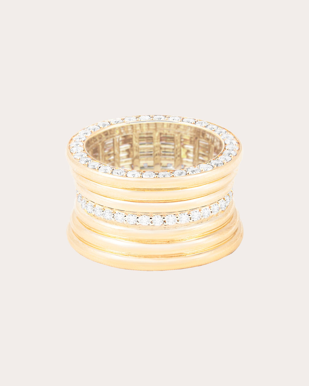 Diamond Revel Dimensional Cigar Band Ring