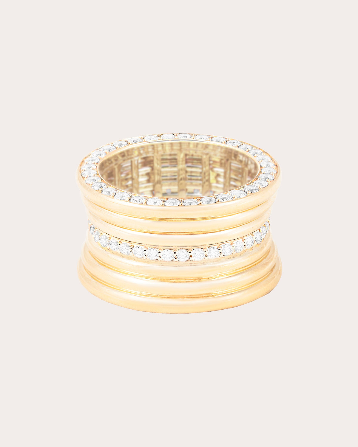 Diamond Revel Dimensional Cigar Band Ring