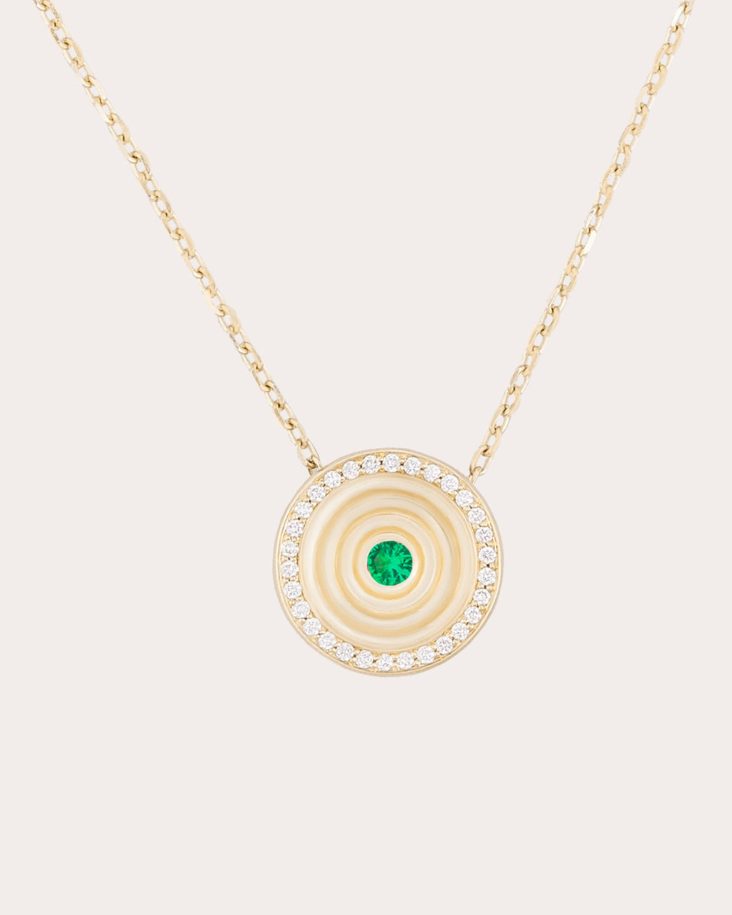 Diamond & Tsavorite 14k Gold Small Revel Pendant Necklace