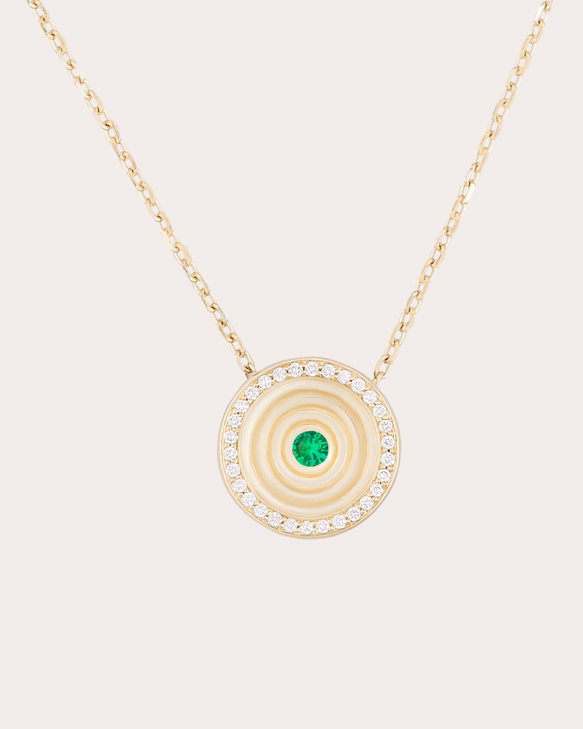 Diamond & Tsavorite 14k Gold Small Revel Pendant Necklace