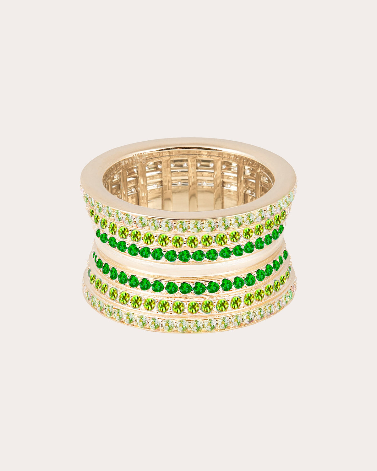 Tsavorite Revel Dimensional Cigar Band Ring