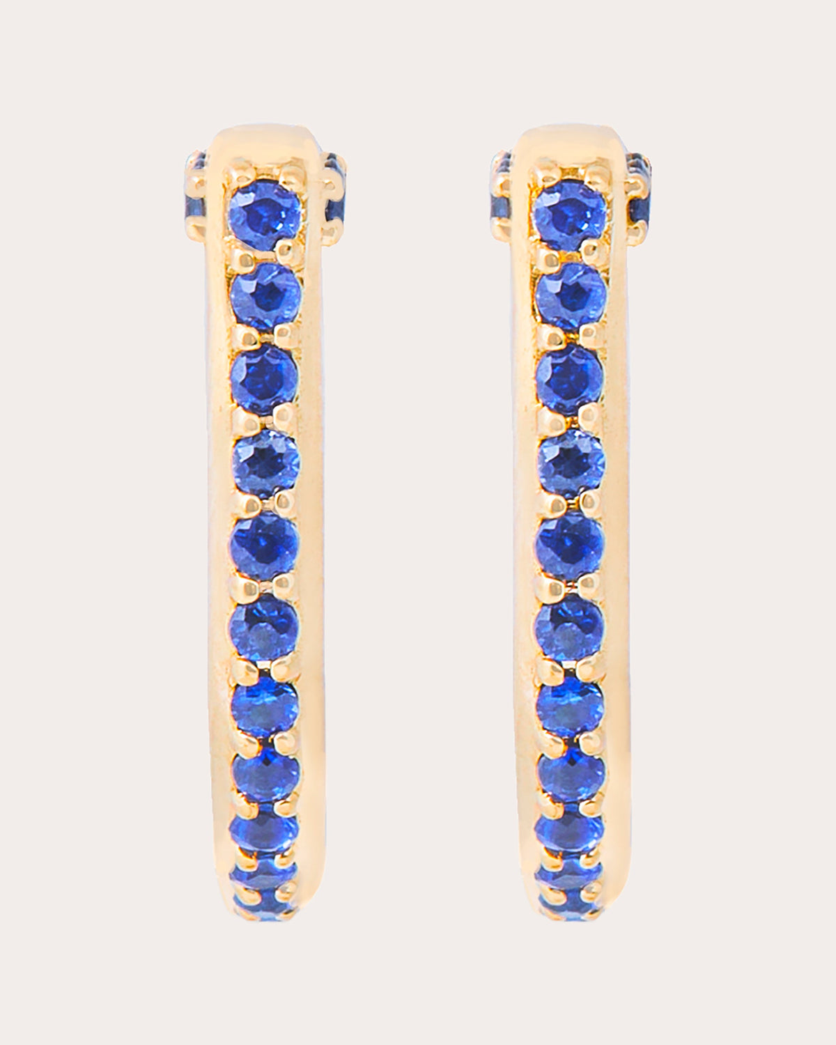 Sapphire Found Curve Hoop Earrings