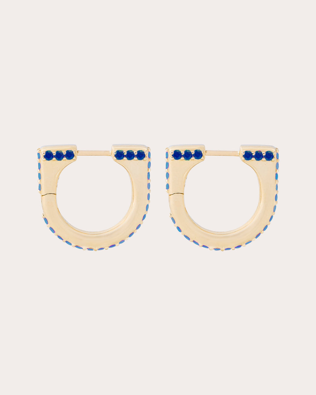 Sapphire Found Curve Hoop Earrings