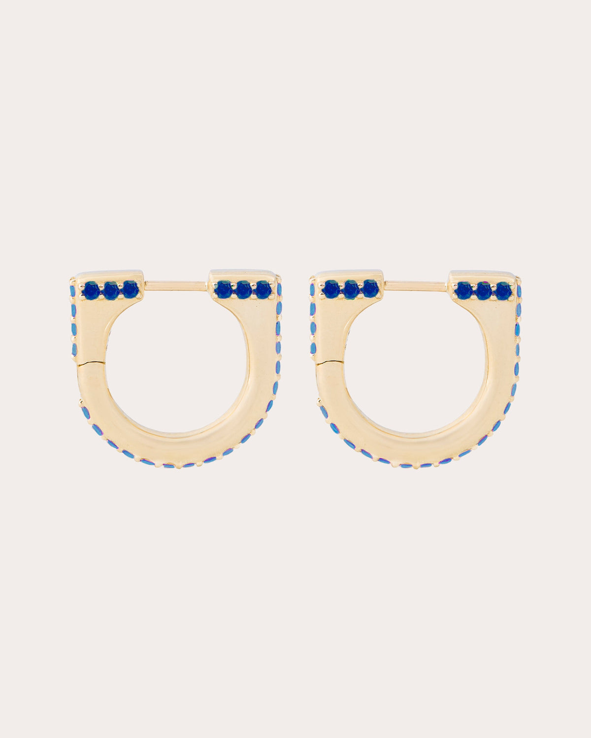 Sapphire Found Curve Hoop Earrings