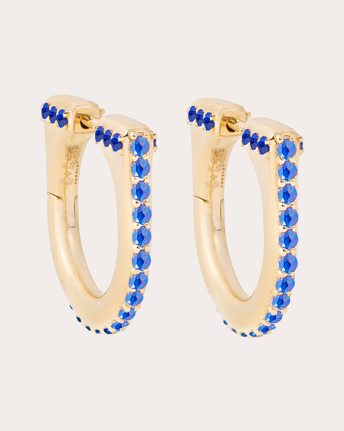 Sapphire Found Curve Hoop Earrings