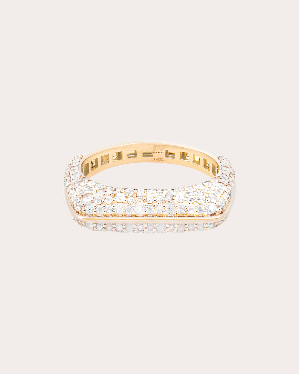 Diamond Found Rib Curve Band Ring