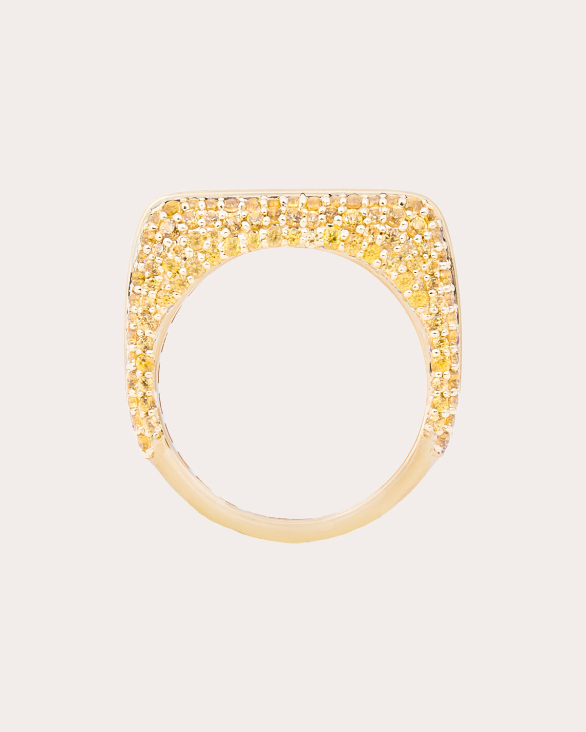 Multicolor Sapphire Found Rib Curve Band Ring