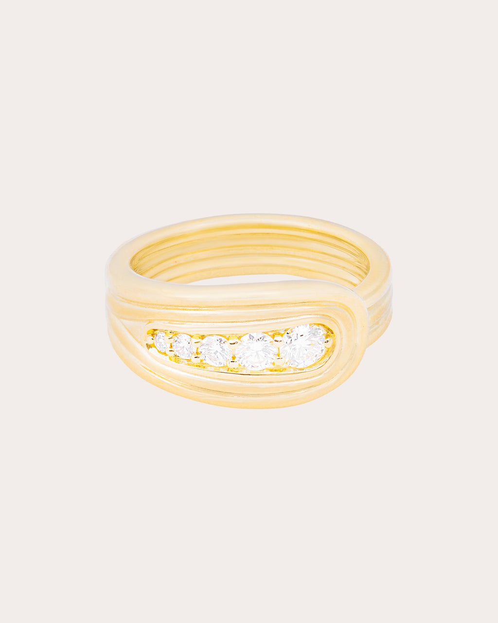 Diamond Found Nest Bypass Ring