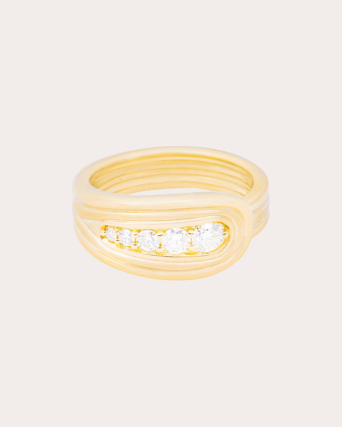 Diamond Found Nest Bypass Ring