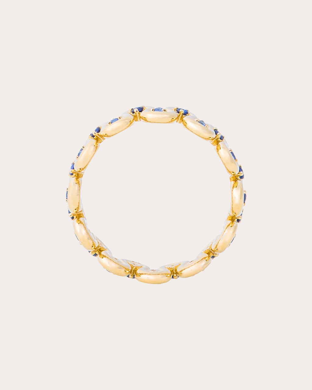 Blue Sapphire Found Squiggle Ring