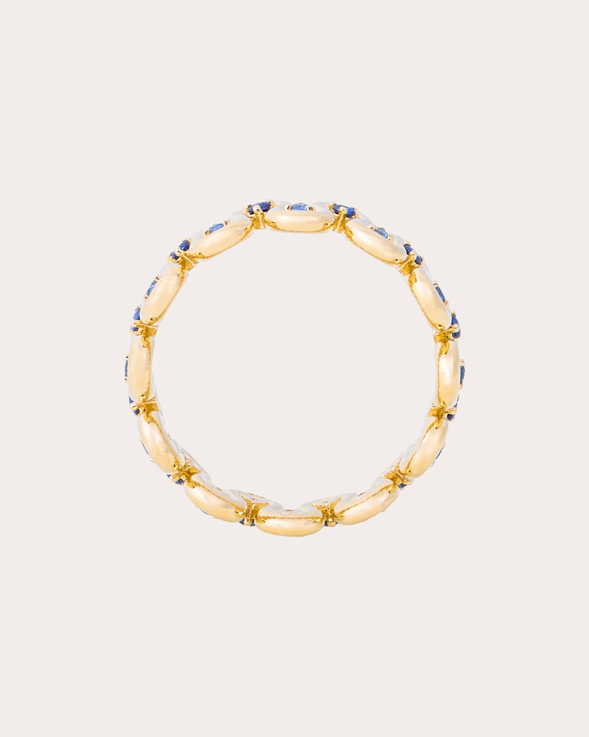 Blue Sapphire Found Squiggle Ring
