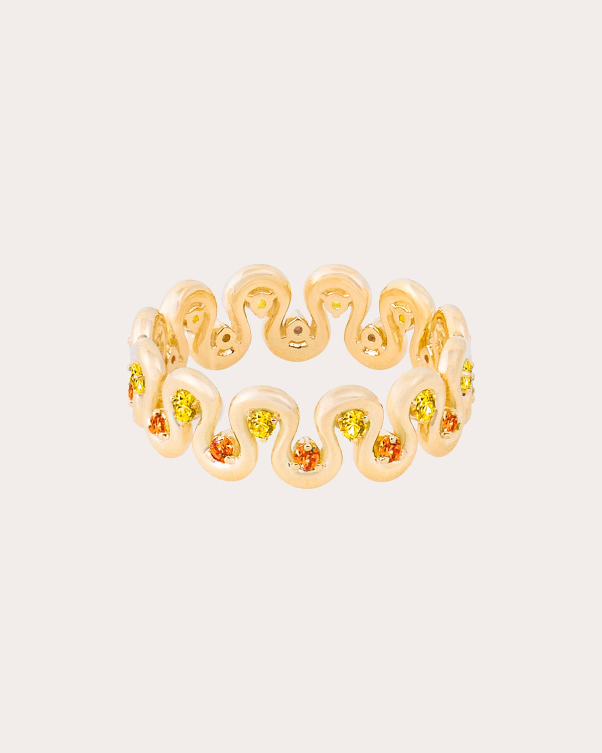 Multicolor Sapphire Found Squiggle Ring