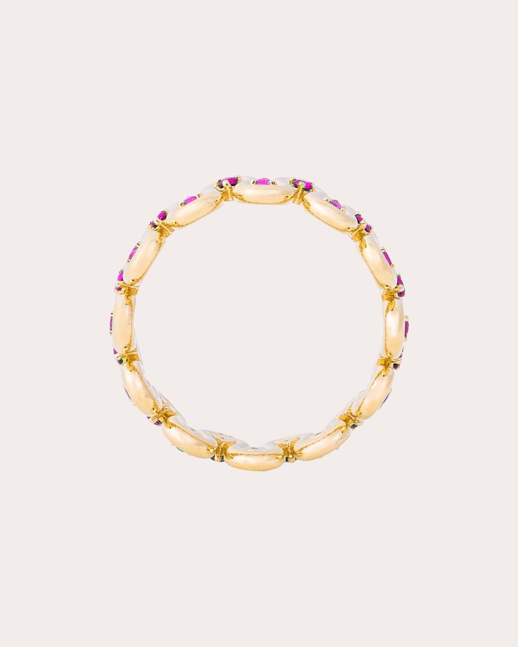 Pink Sapphire Found Squiggle Ring