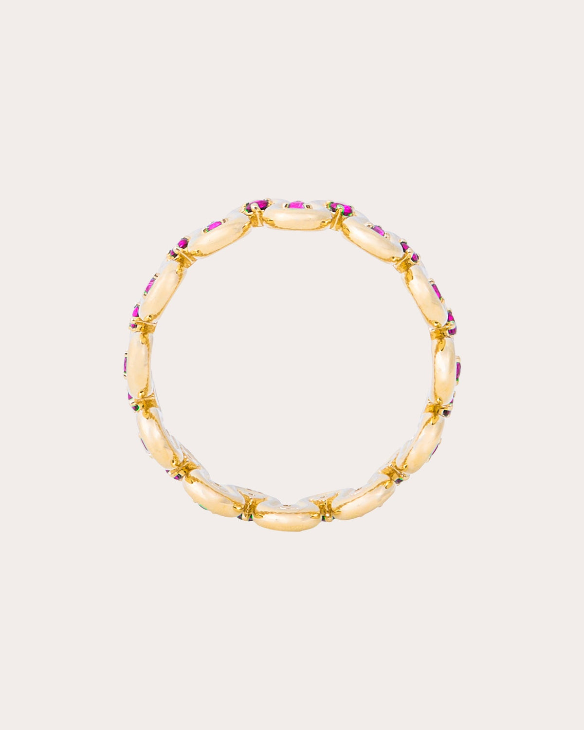 Pink Sapphire Found Squiggle Ring
