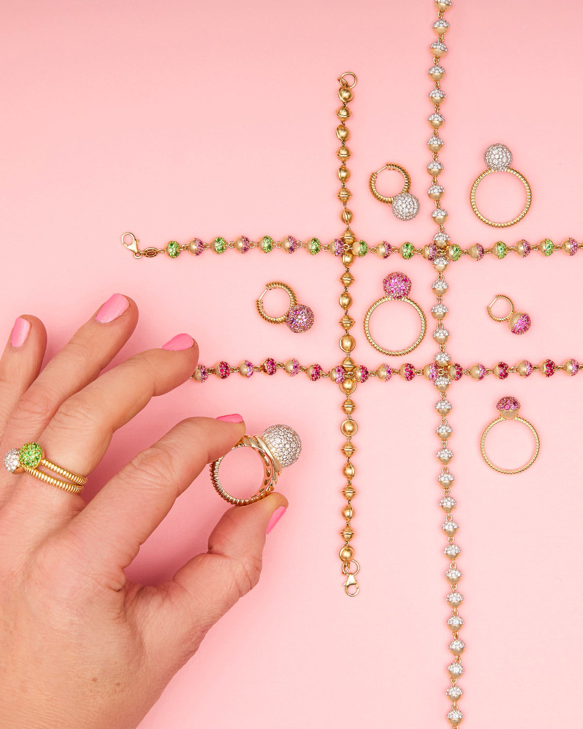 Pink Sapphire Revel Small Bobble Ring
