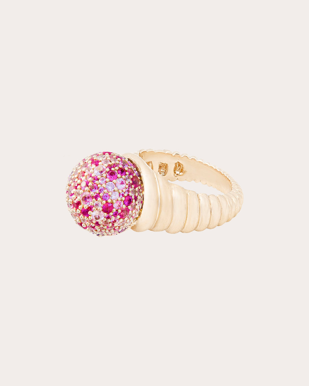 Pink Sapphire Revel Bobble Cocktail Ring