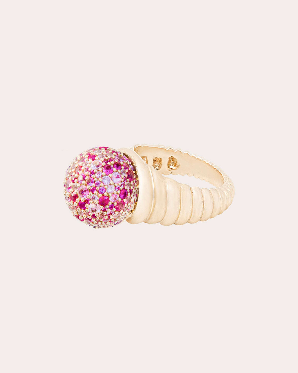 Pink Sapphire Revel Bobble Cocktail Ring